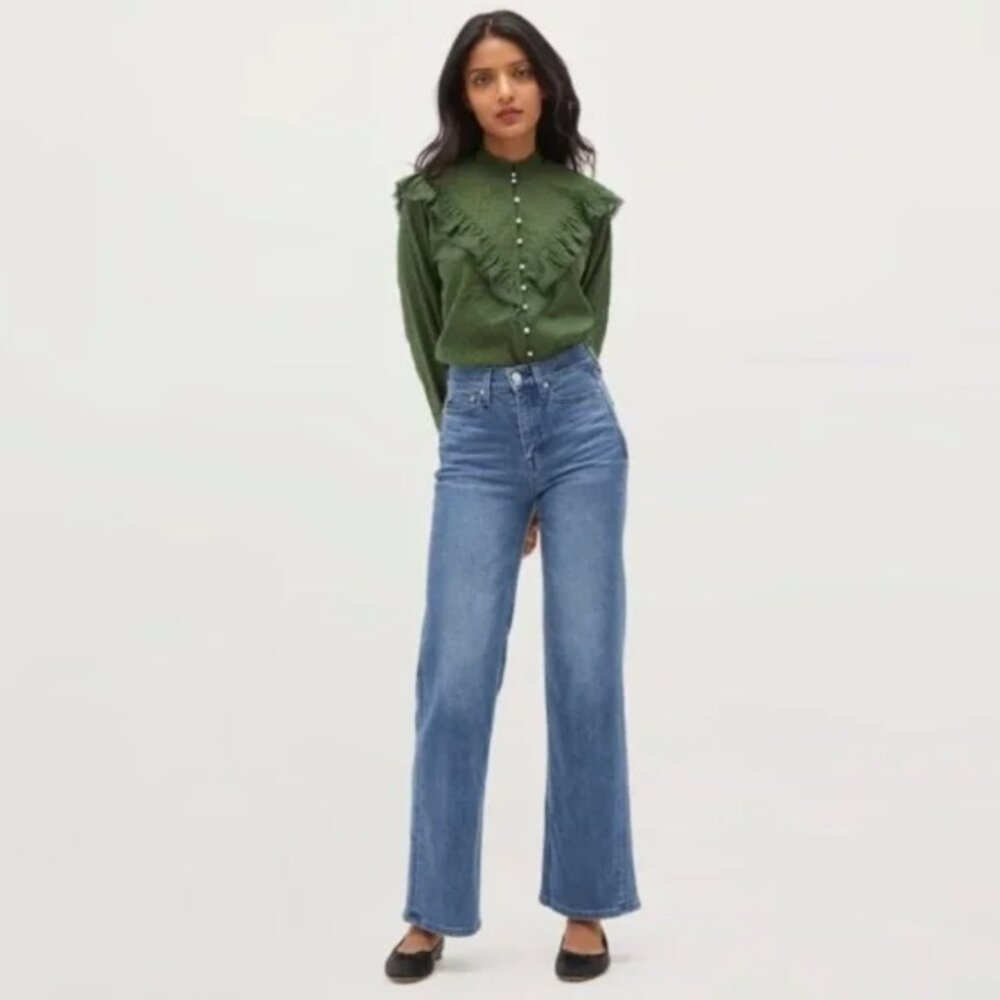 Hill House The Amira Top - Leaf Green Dot - Small - Picture 3 of 15